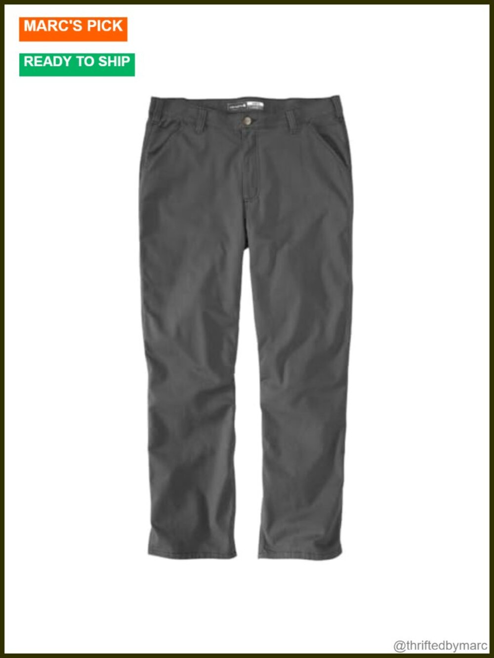 Men's Loose Straight Rigby Dungaree Work Pants Canvas Stretch